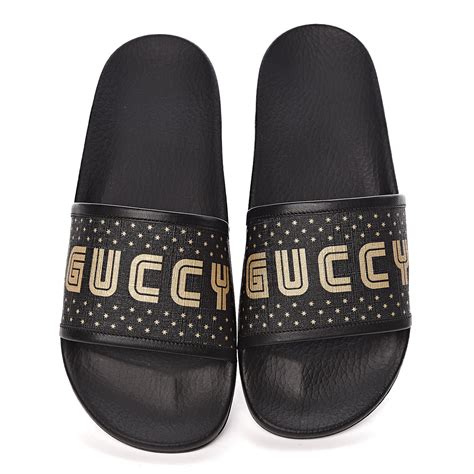 guccy slide black size 40|gucci ladies slides.